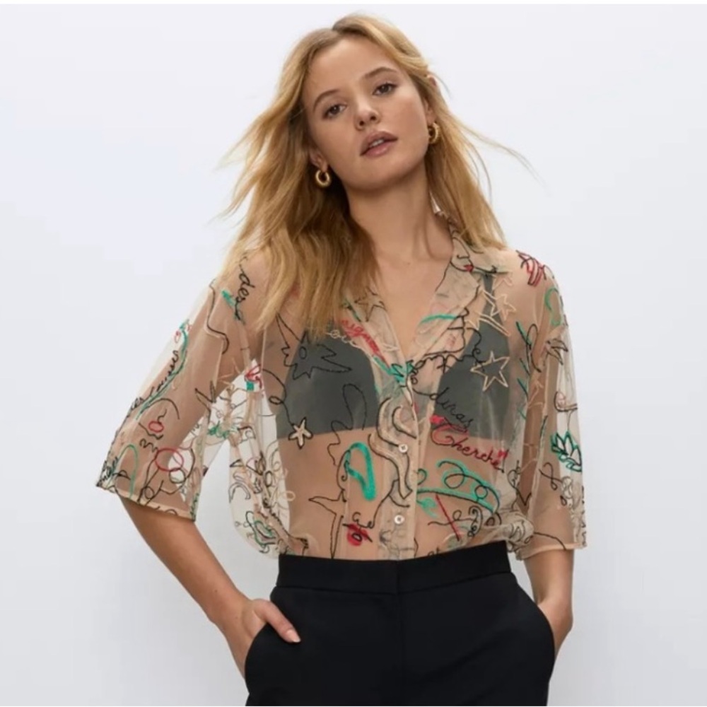 Aritzia Babaton Consolas Button-up Shirt size S